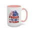 4th of July Mug - Proud to Be a Veteran Sunflower