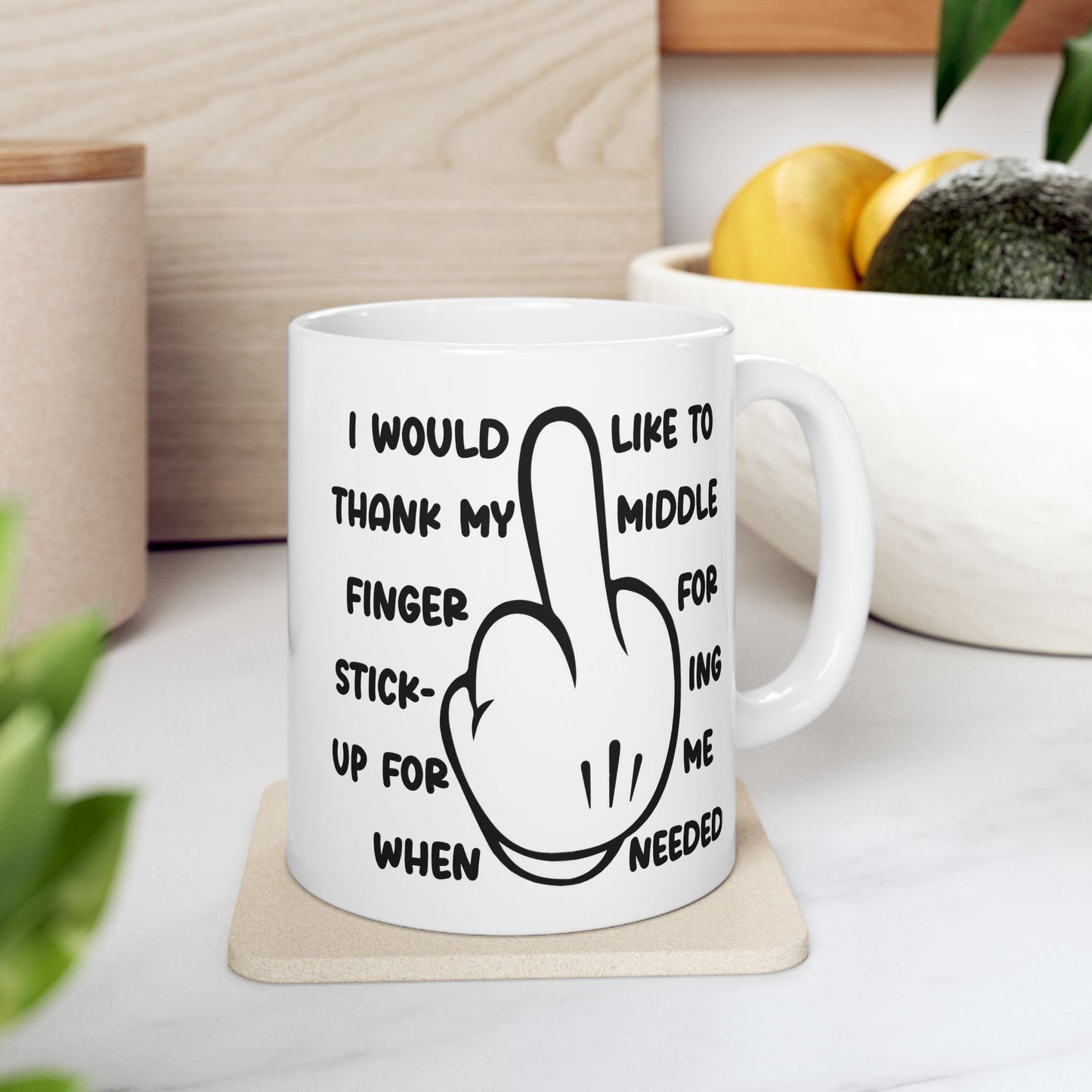 Adult Mug - I Would Like To Thank My Middle Finger