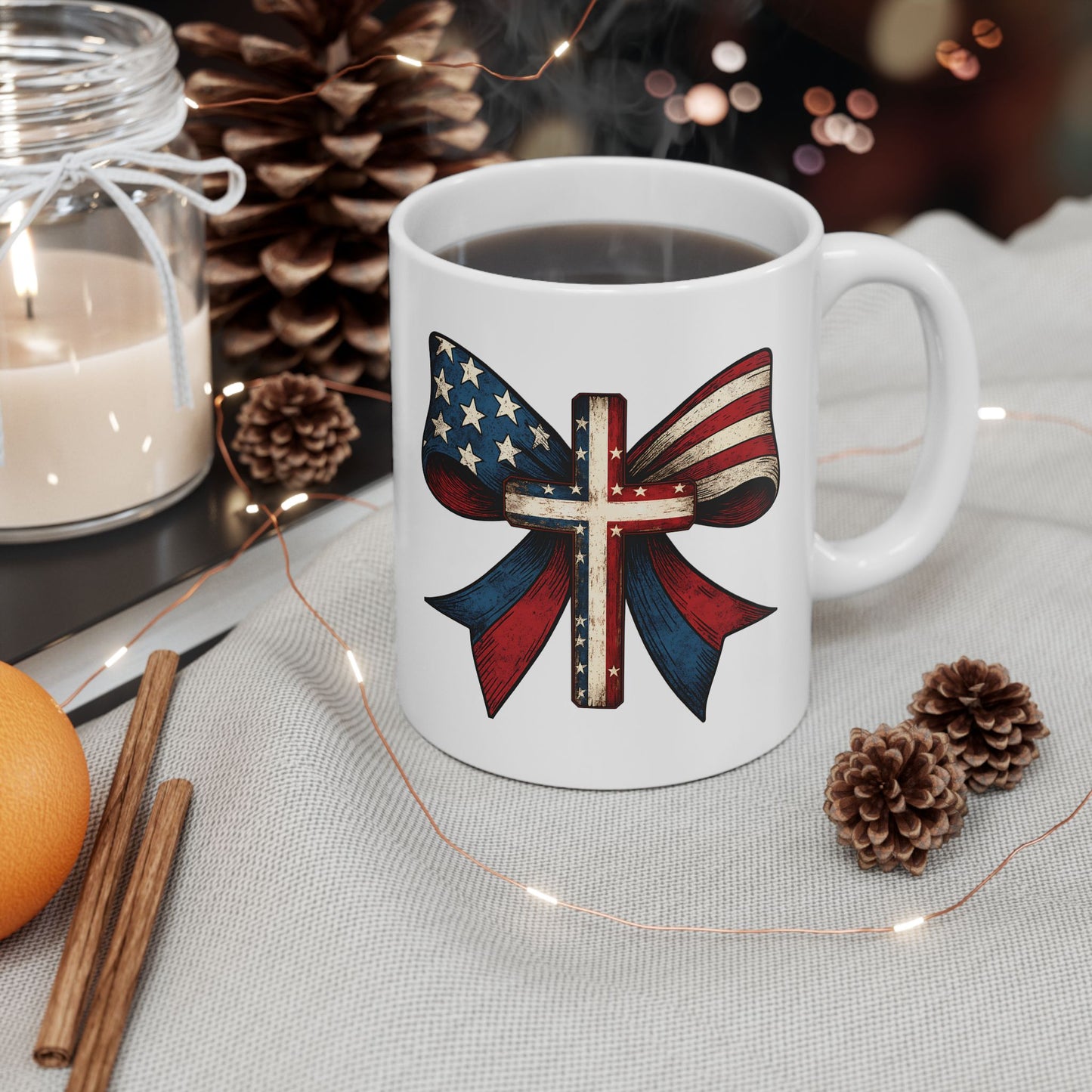 4th of July Mug - America Cross Bow