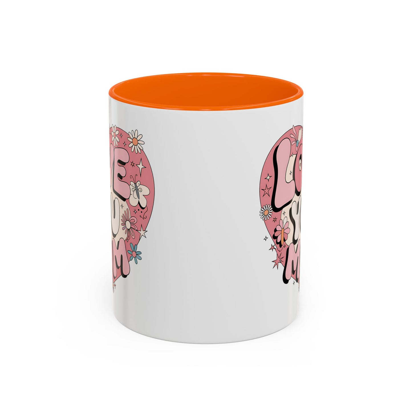 Mother's Day Mug - Love You Mom Retro Heart