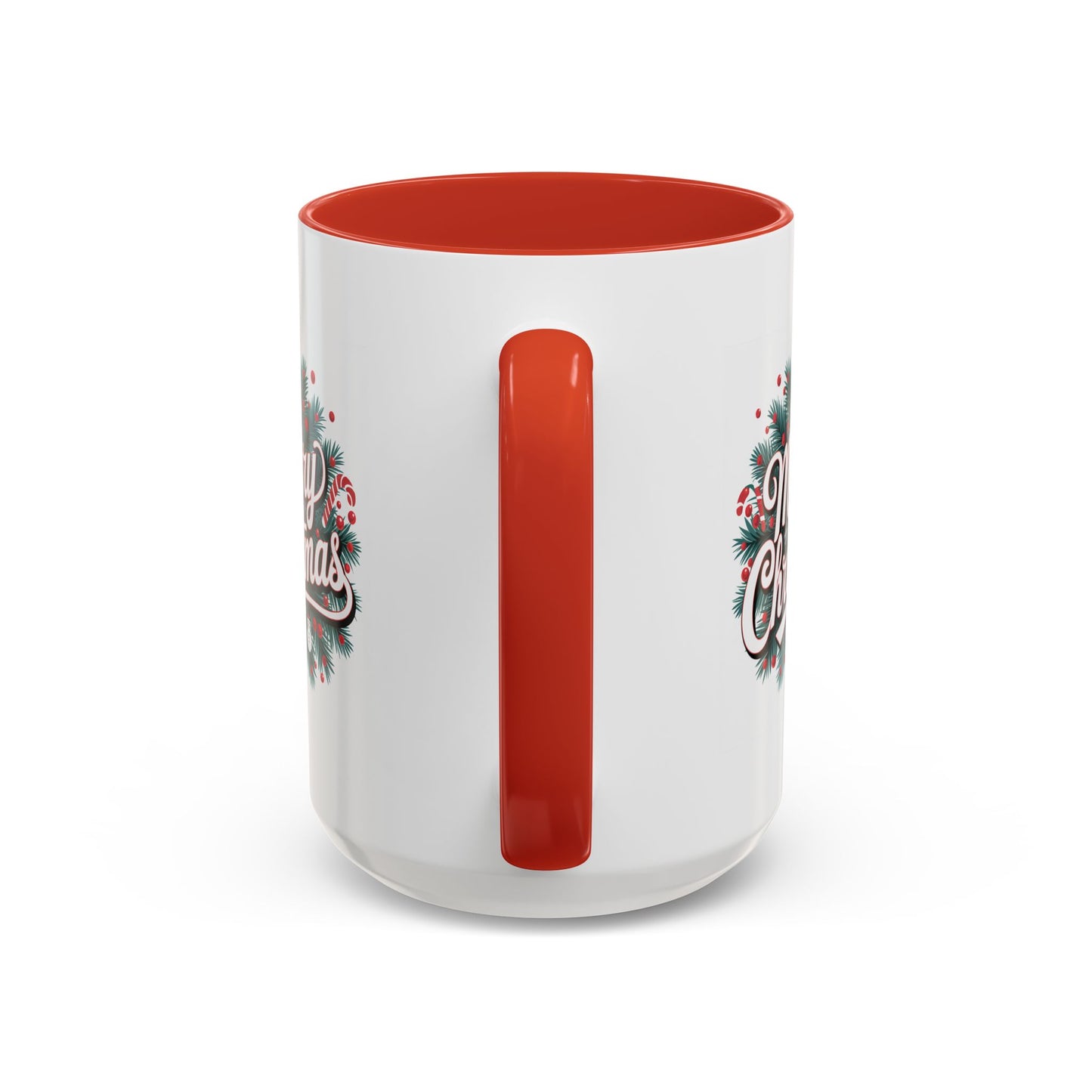 Christmas Mug - Merry Christmas White & Red Embossed Text