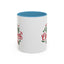 Christmas Mug - Merry Christmas Green & Red Text Tree Snowflakes Presents
