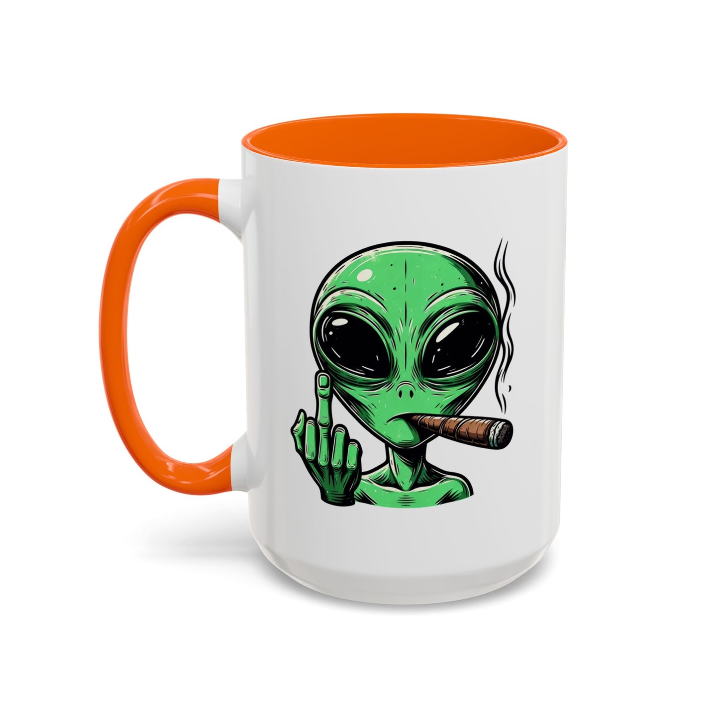 Adult Mug - Green Alien Fuck You Human
