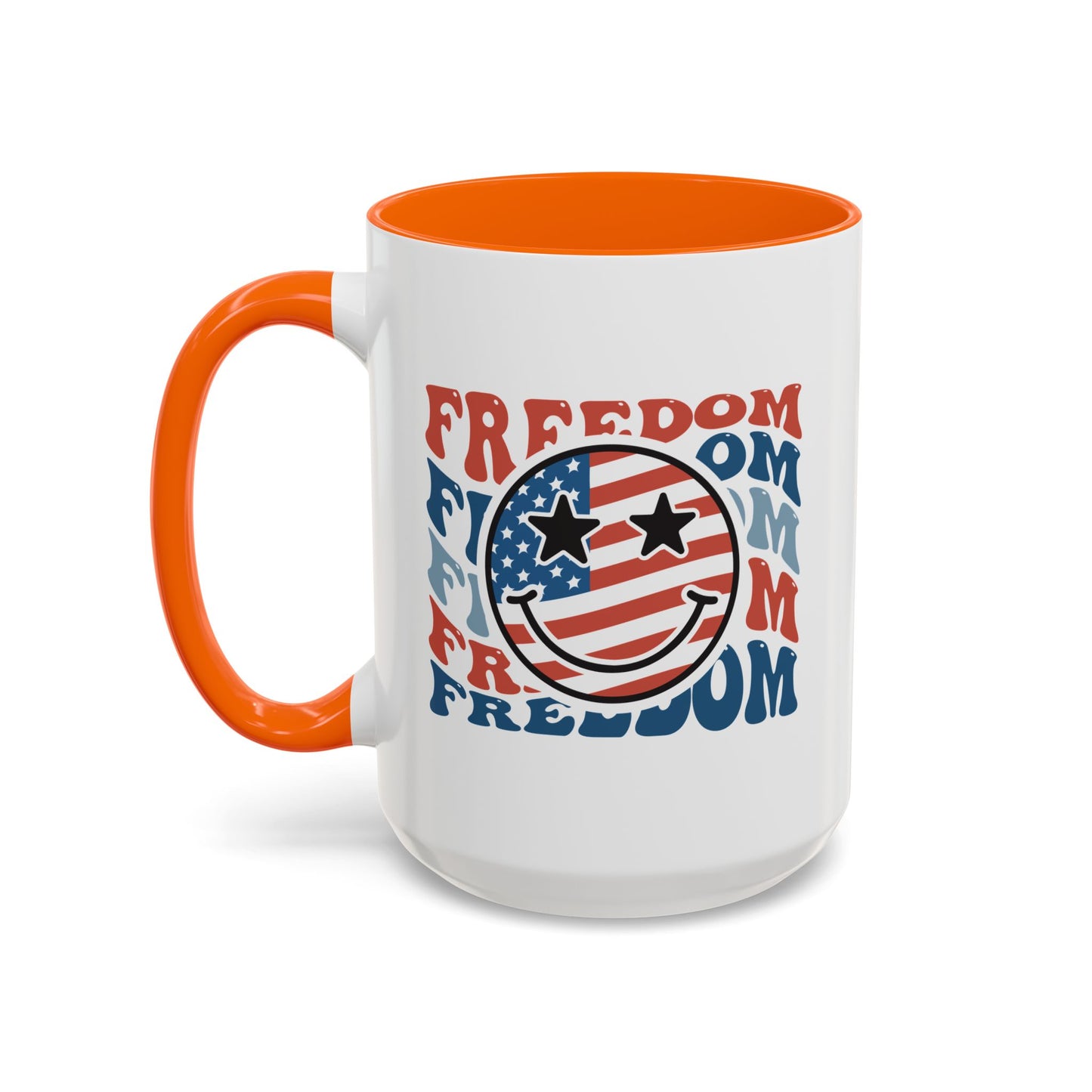 4th of July Mug - Freedom Smiley Face