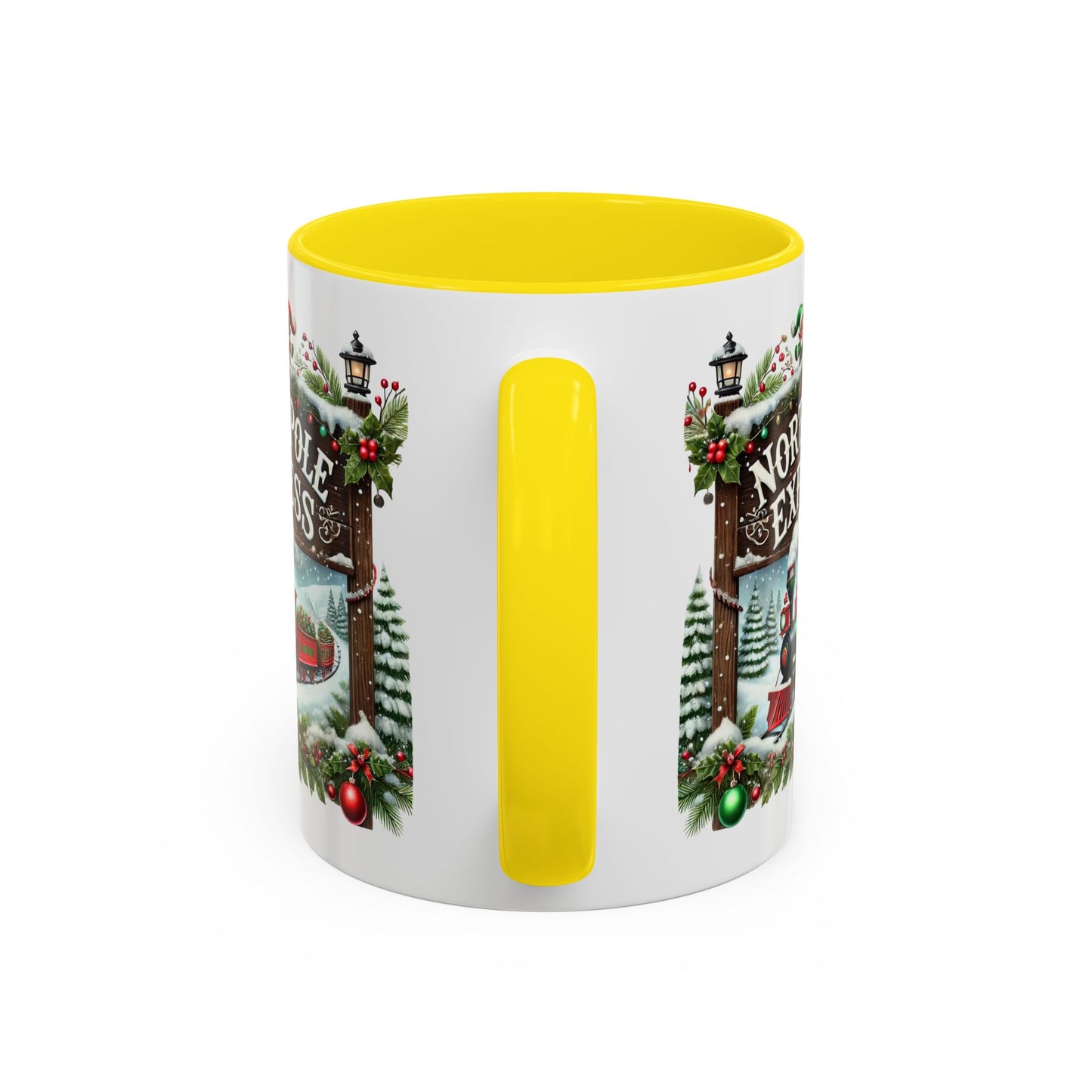 Christmas Mug - North Pole Express Steam Locomotive Decorations