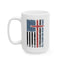 4th of July Mug - Loves Jesus & America Too Cross Flag