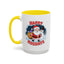 Christmas Mug - Happy Holidays Red & White Text Santa Snowman