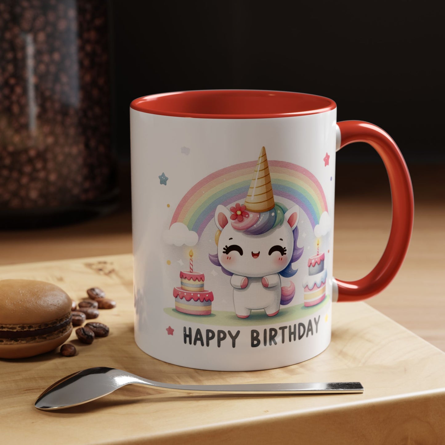 Birthday Mug -  Unicorn With Cakes