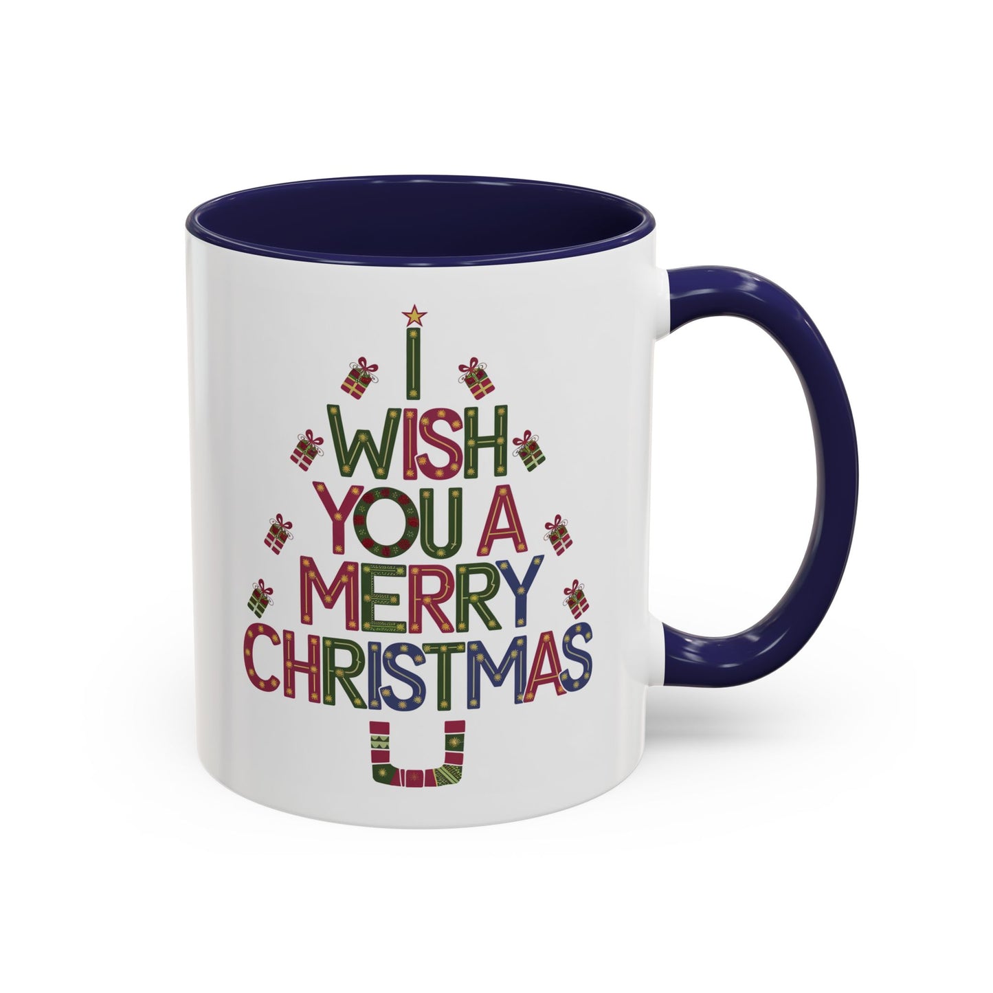 Christmas Mug - I Wish You a Merry Christmas Present Treee