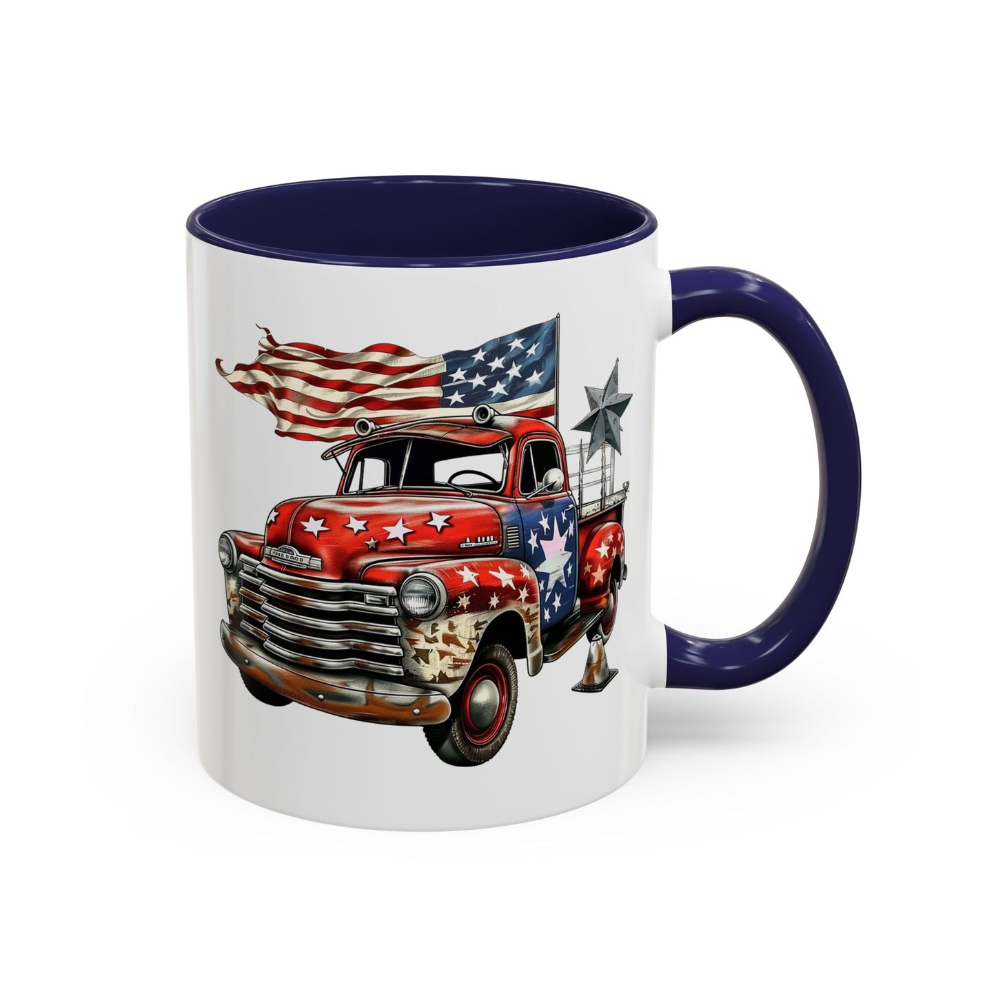 4th of July - Old Truck & Flag 4