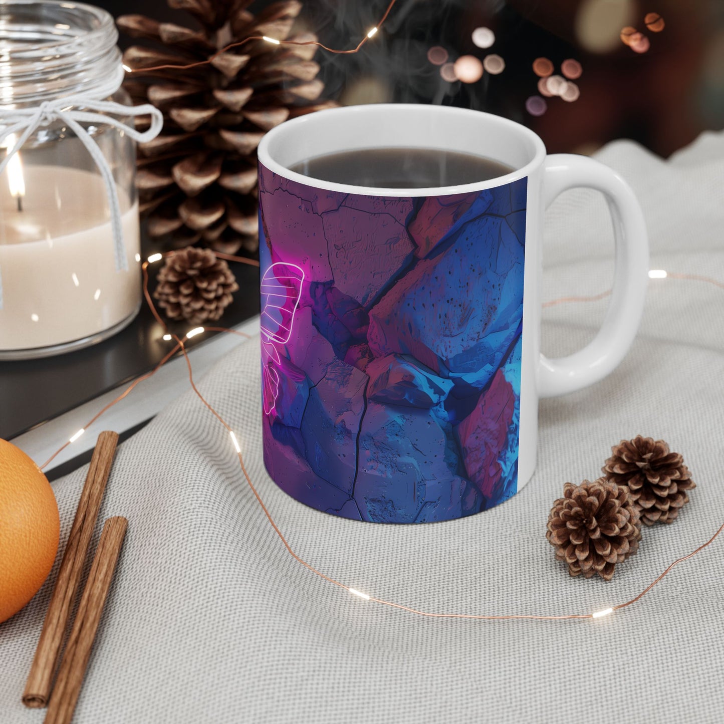 Artistic Mug - Neon Butterfly