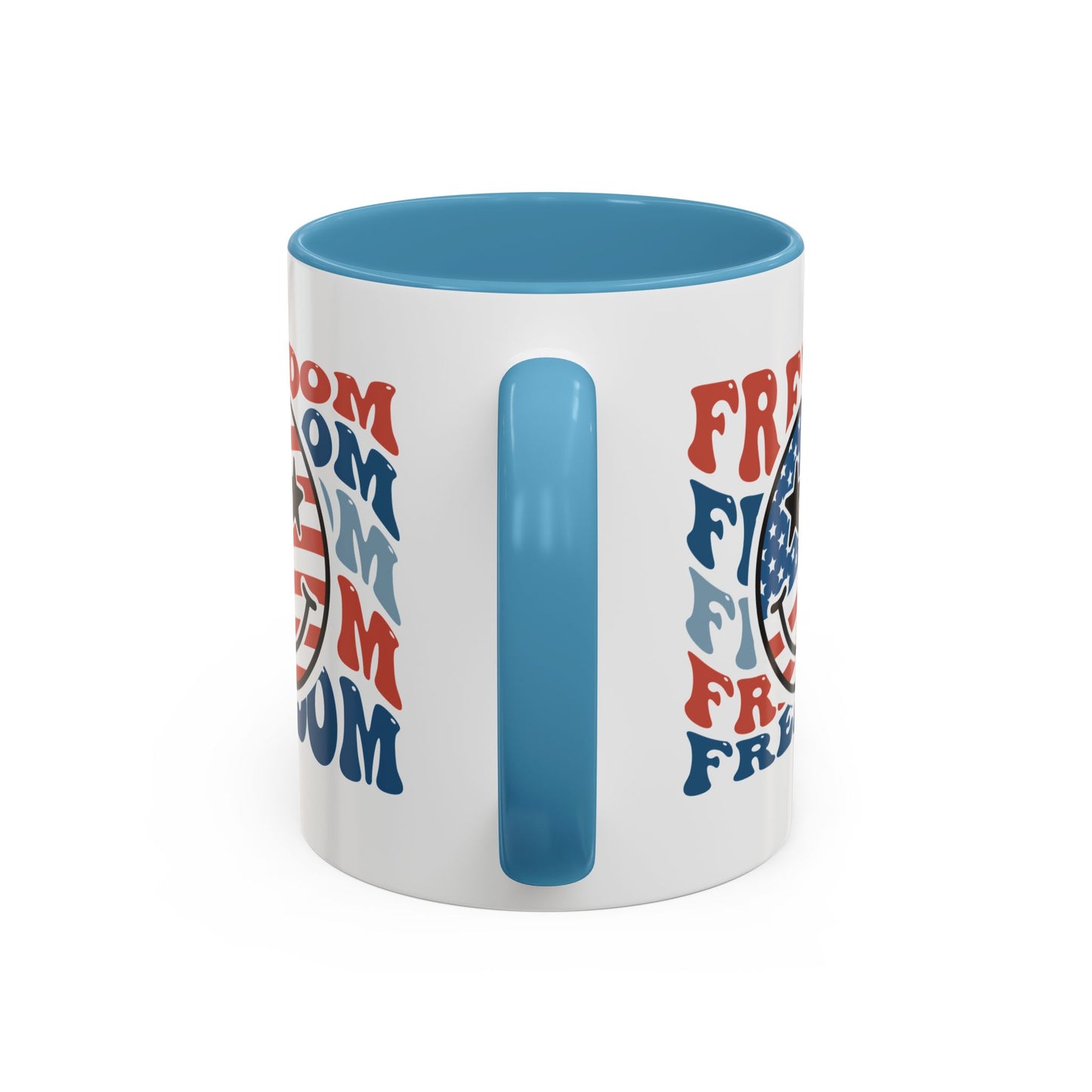 4th of July Mug - Freedom Smiley Face