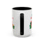 Christmas Mug - Merry Christmas Green & Red Text Santa Presents
