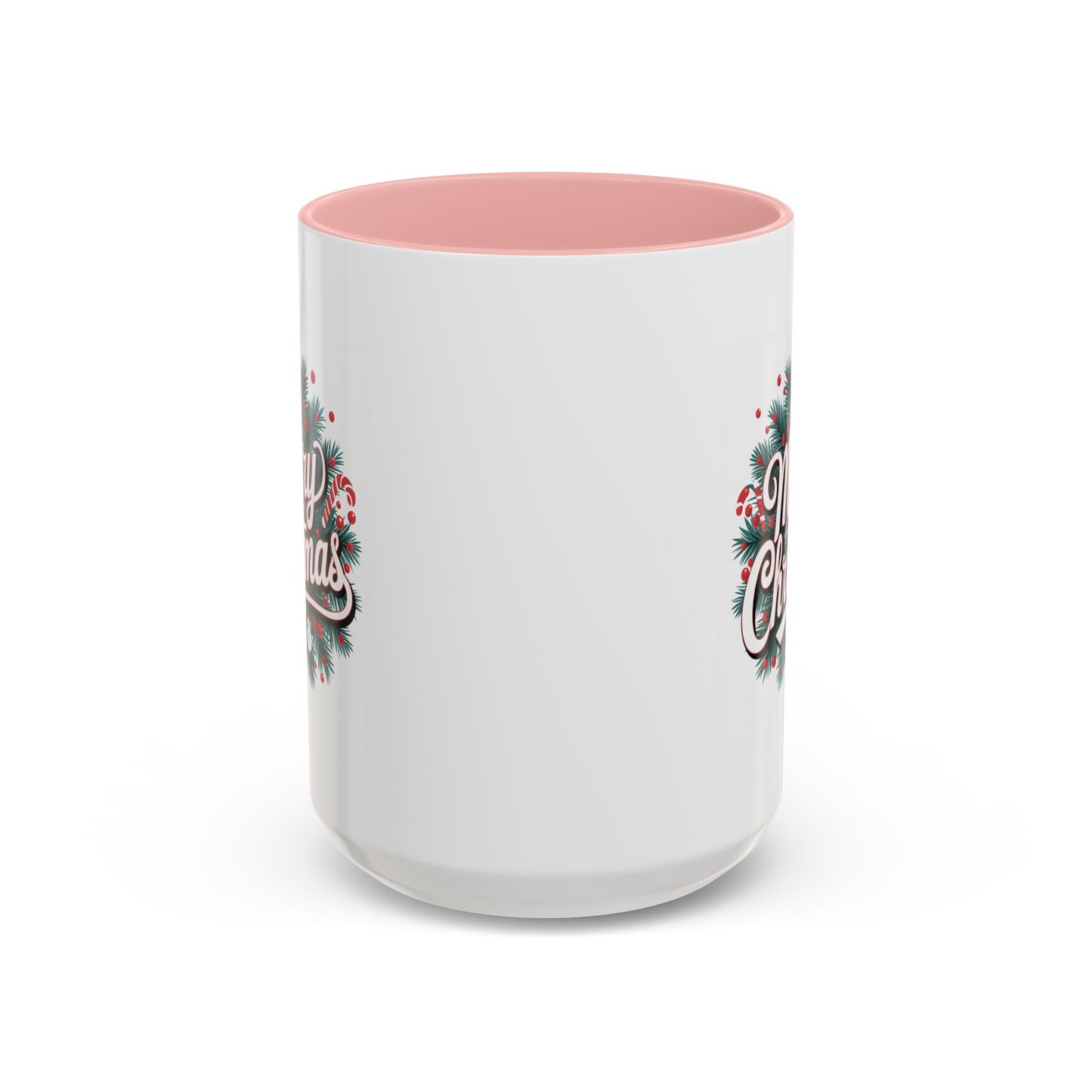 Christmas Mug - Merry Christmas White & Red Embossed Text