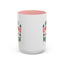 Christmas Mug - Merry Christmas and a Happy New Year Green & Red Text Trees Stars