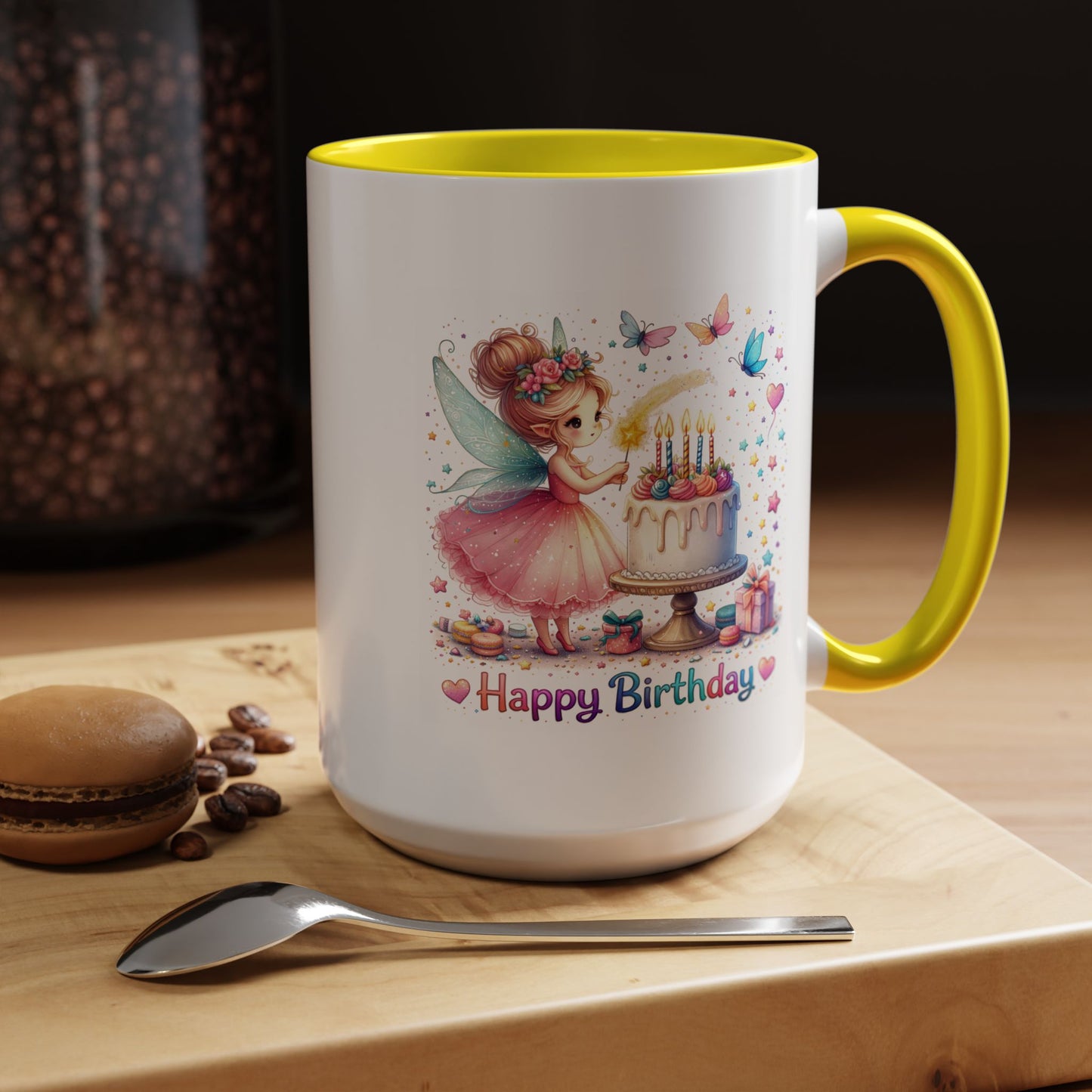 Birthday Mug - Fairy Butterflies