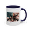 4th of July Mug - Skull Guns Flag