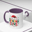 Christmas Mug - Grandma Claus Green Yellow & Red Text Hat Lights Stars