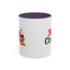 Christmas Mug - Merry Christmas Green & Red Text Santa Presents
