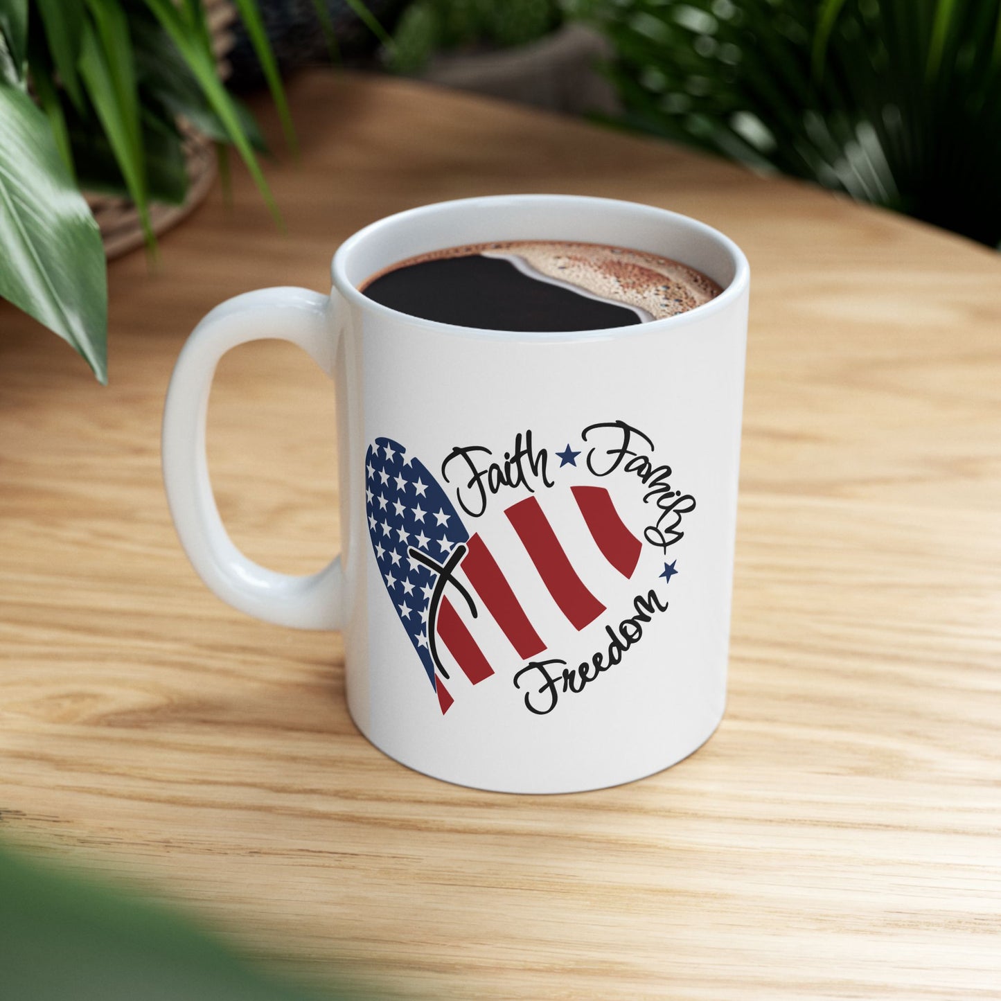 Religious Mug - Faith Family Freedom