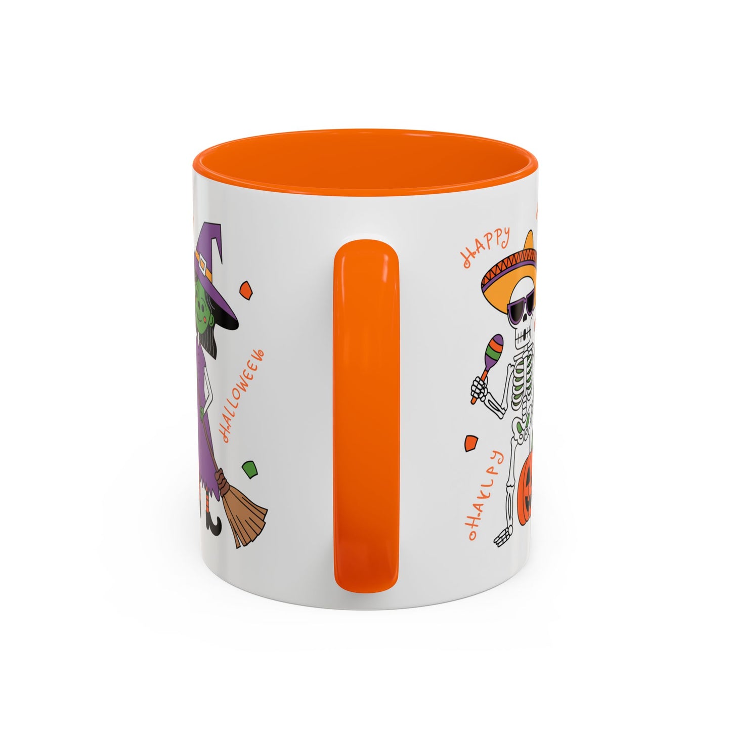 Halloween Mug - Skeleton & Witch