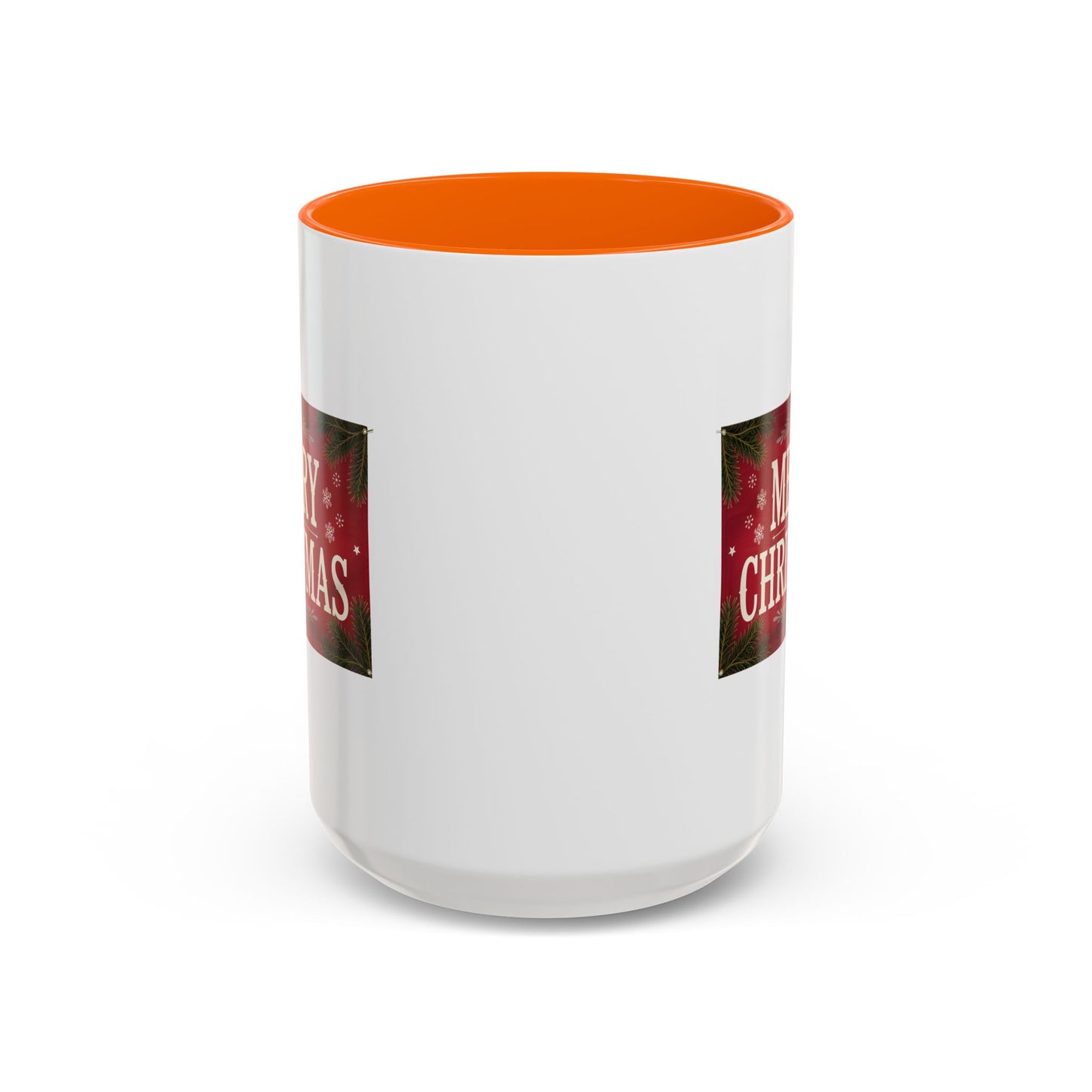 Christmas Mug - Merry Christmas Cream Text Maroon Background