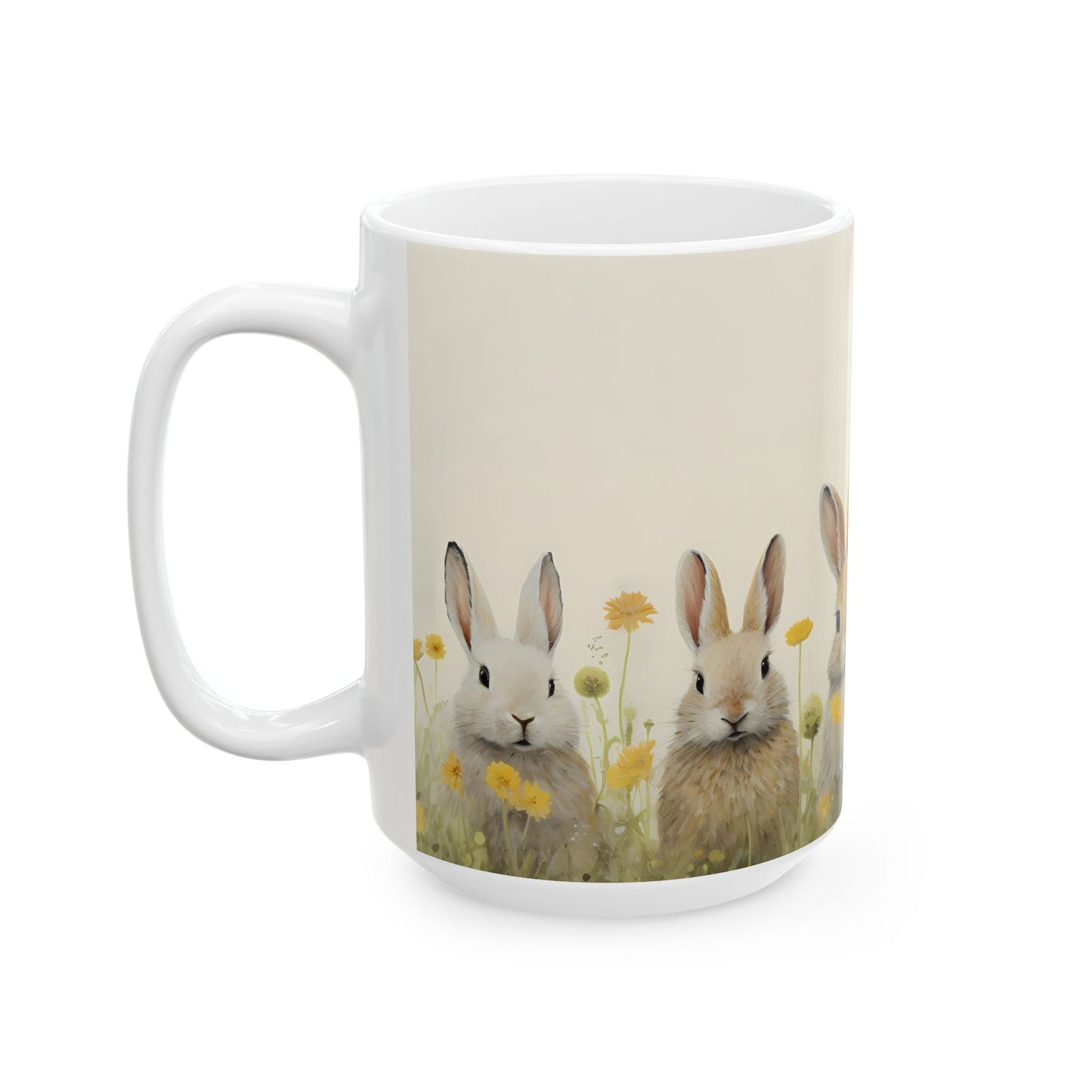 Artistic Mug - Felted Bunnies 4