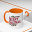 Christmas Mug - Merry Christmas Maroon & Green Text Decorations