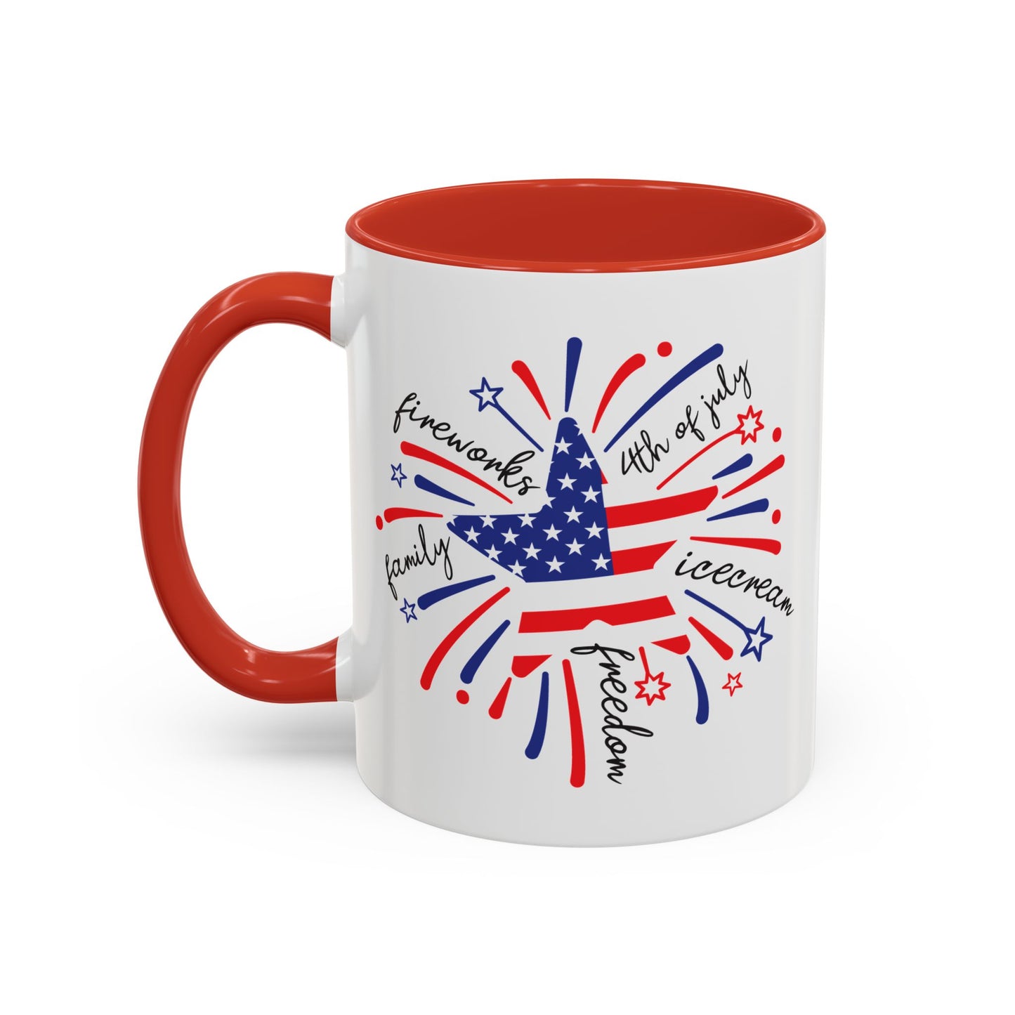 4th of July Mug - Star Flag Fireworks