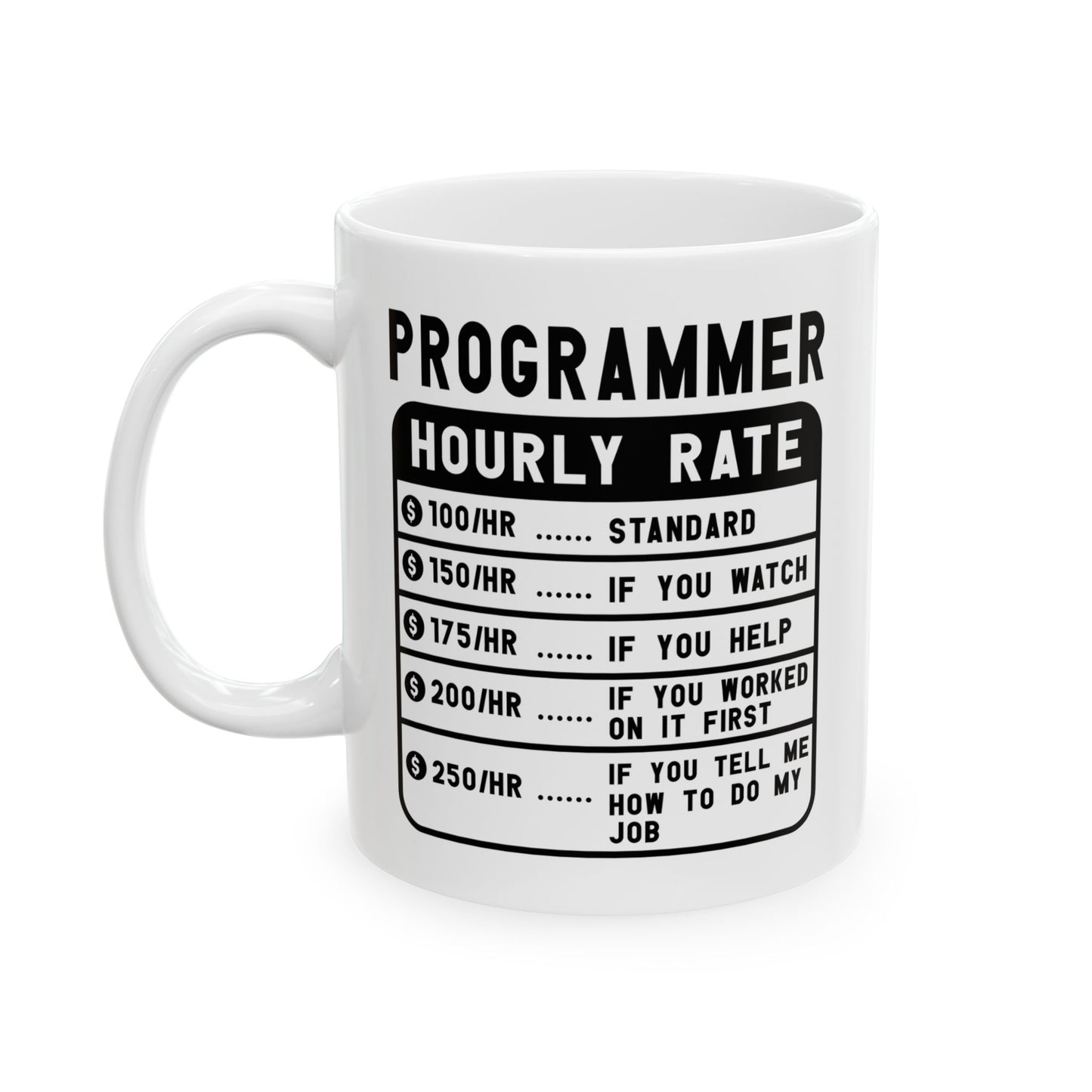 Office Mug - Programmer Hourly Rate