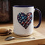 4th of July Mug - USA Sparkle Heart