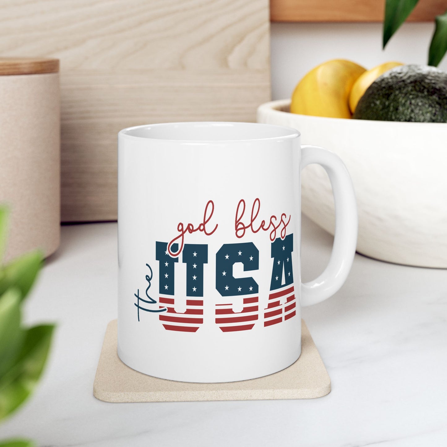 4th of July Mug - God Bless the USA