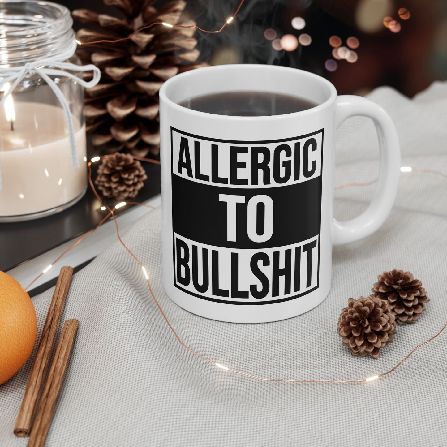 Adult Mug - Allergic To Bullshit