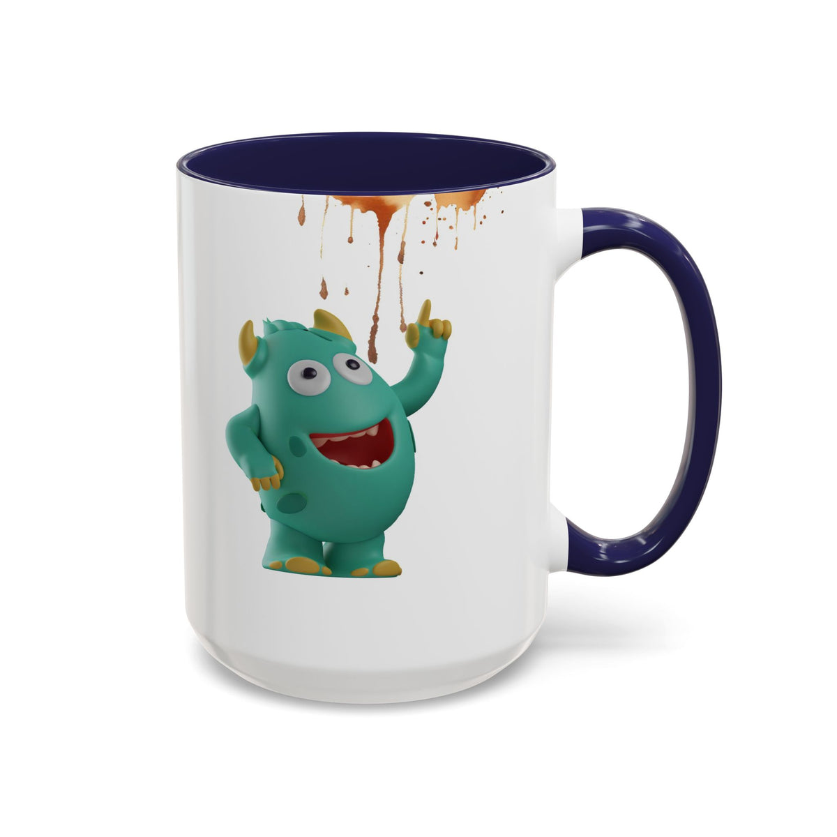 Humor Mug - Monster Drinks Coffee Spill