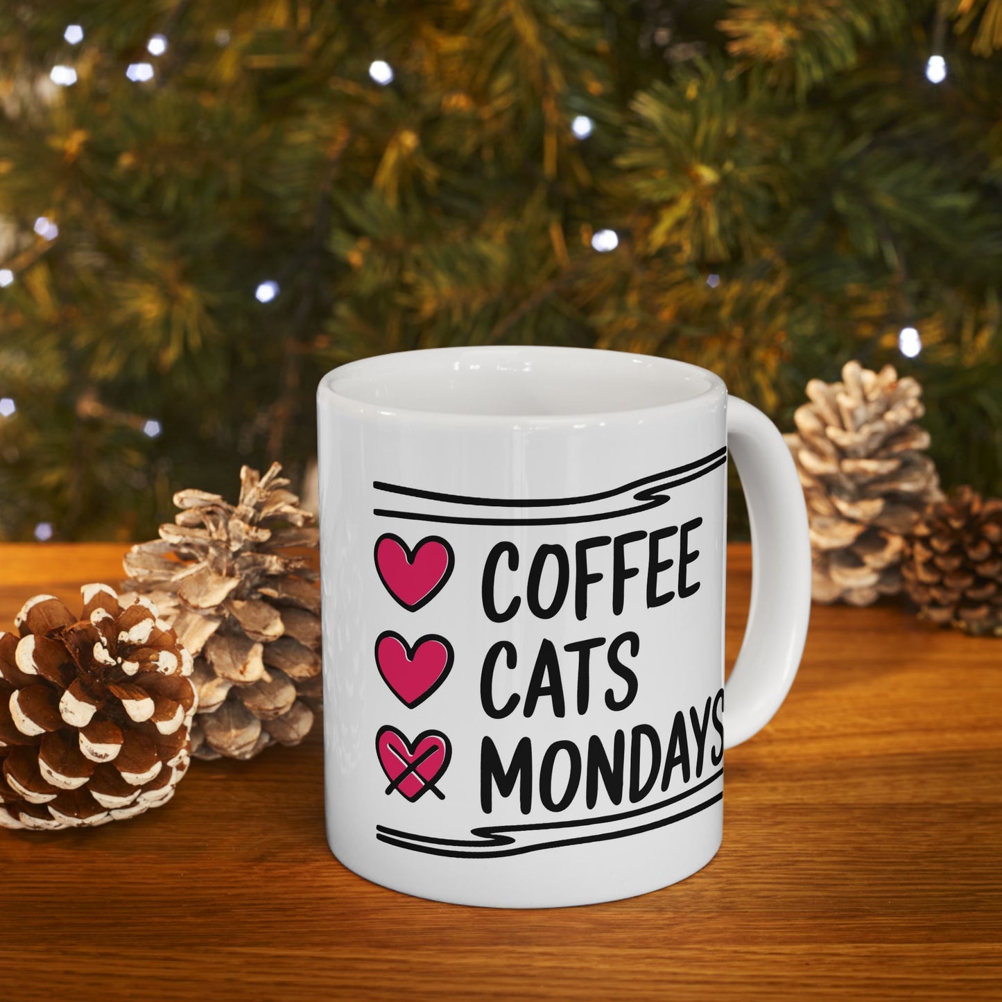 Humor Mug - Coffee Cats Mondays