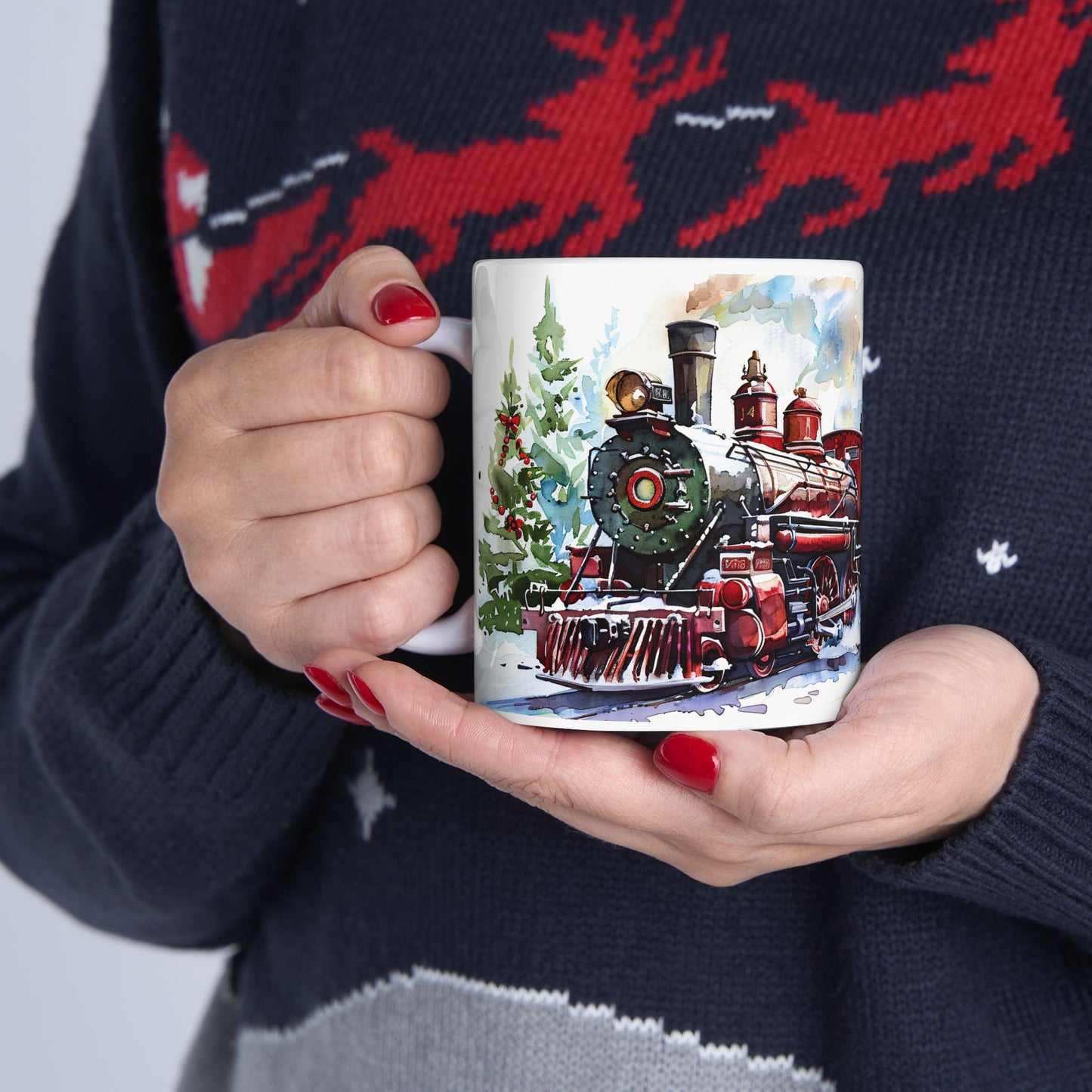Christmas Mug - Christmas Train Wrap
