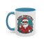 Christmas Mug - Merry Christmas Black & Red Text Cool Santa