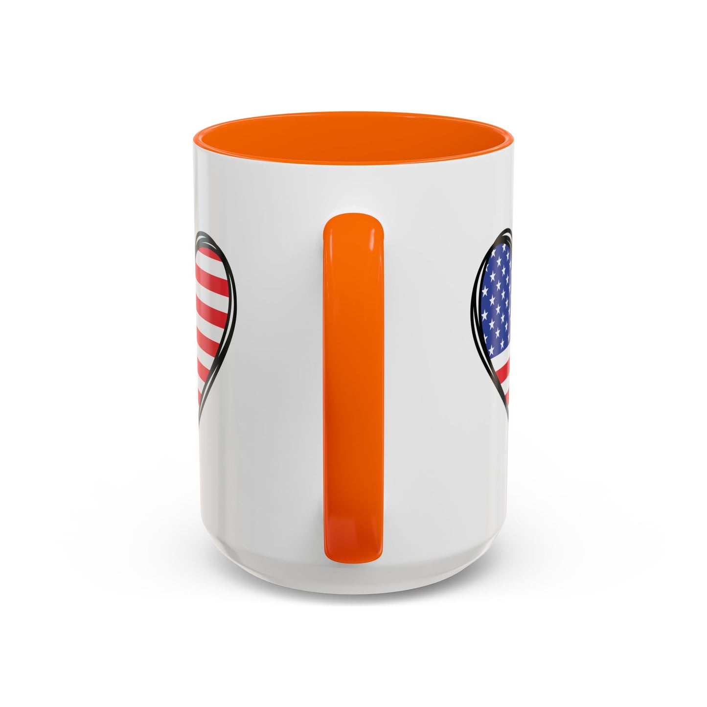 4th of July Mug - USA Flag Heart
