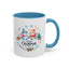 Chistmas Mug - Merry Christmas Snowman and Snowlady