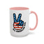 4th of July Mug - All American Girl Peace Sign