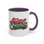 Christmas Mug - Merry Christmas Red & Green Text Mistletoe