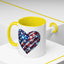 4th of July Mug - USA Sparkle Heart