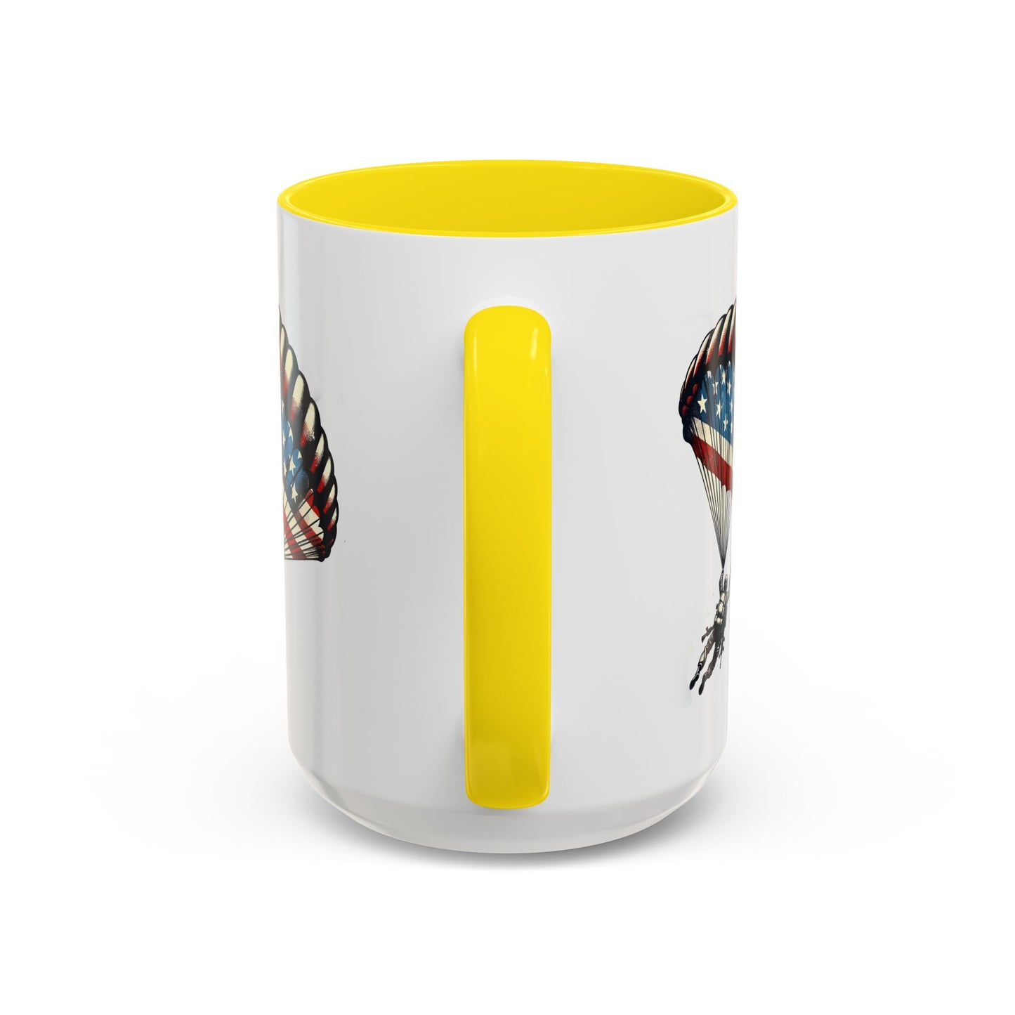 4th of July Mug - Airborne Soldier Parachute Flag