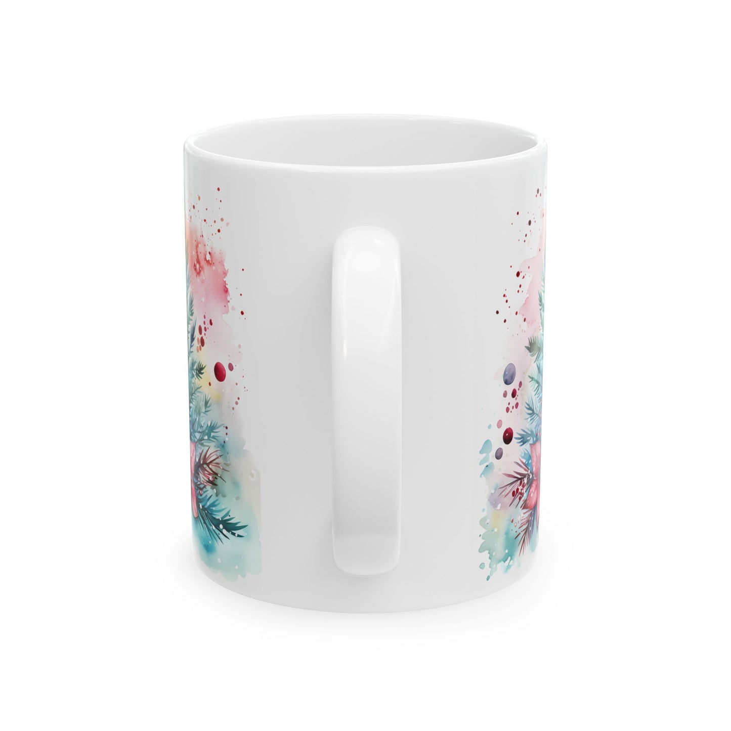 Christmas Mug - Christmas Tree and Mistletoe
