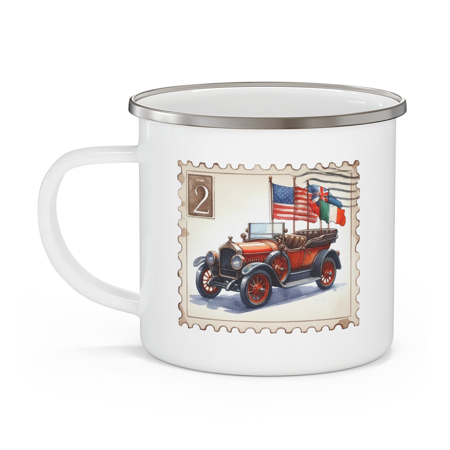 4th of July Mug - Classic Car Stamp