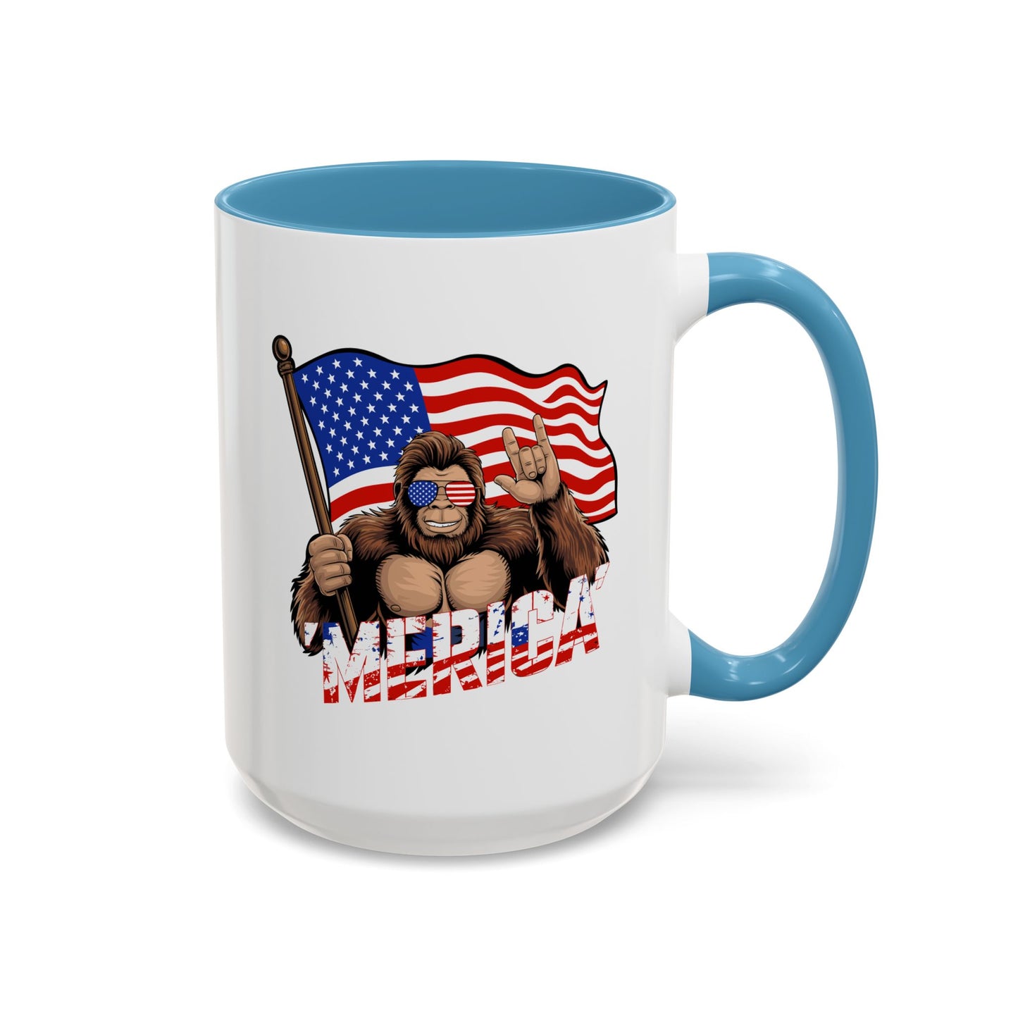 4th of July Mug - Bigfoot USA Flag