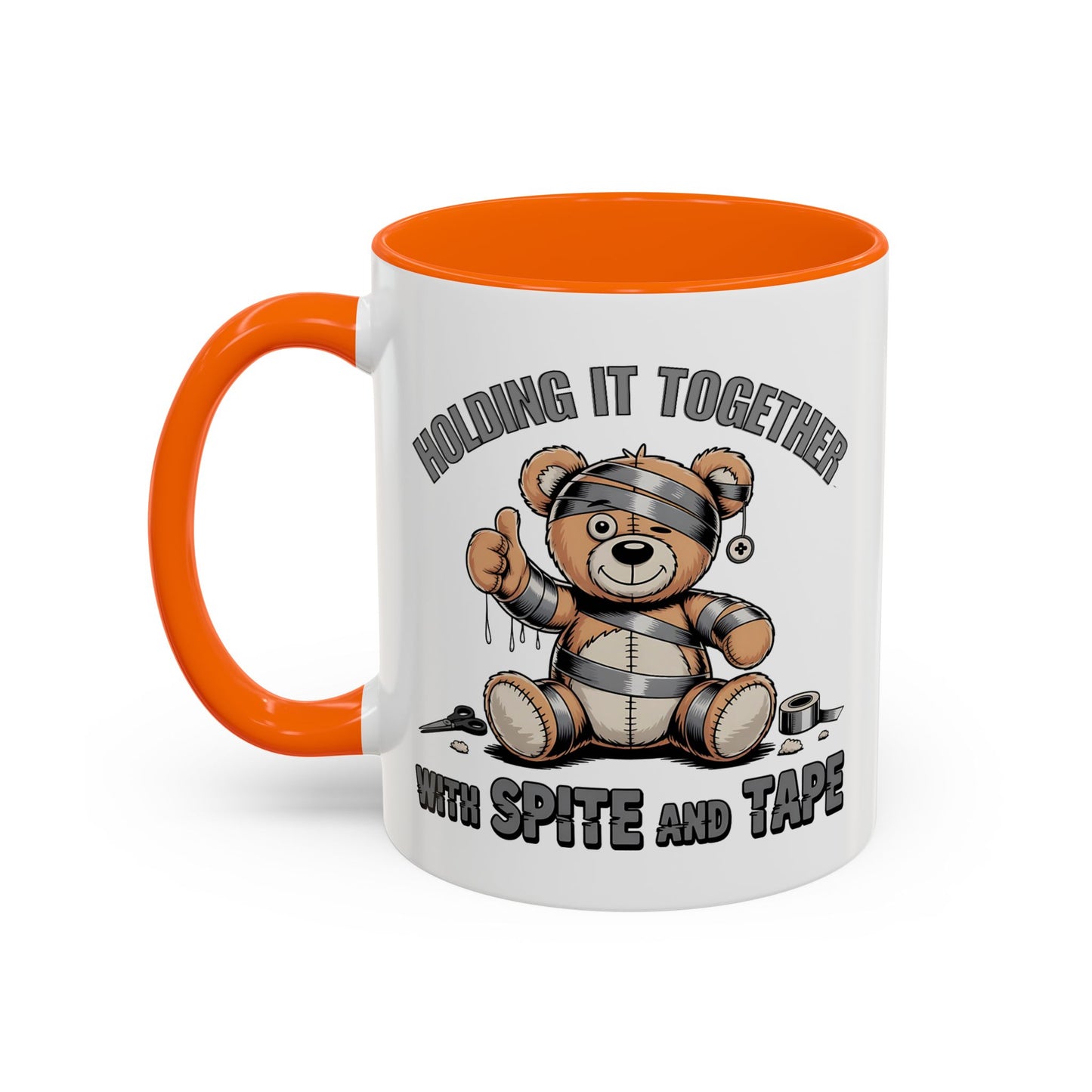 Humor Mug - Holding It Together With Spite & Tape