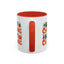 Christmas Mug - Green & Red Text Tree Presents