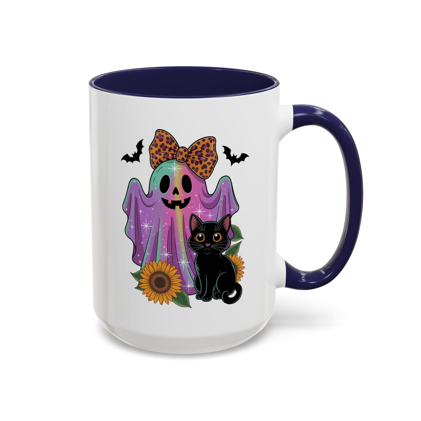Halloween Mug - Cute Ghost With Cat