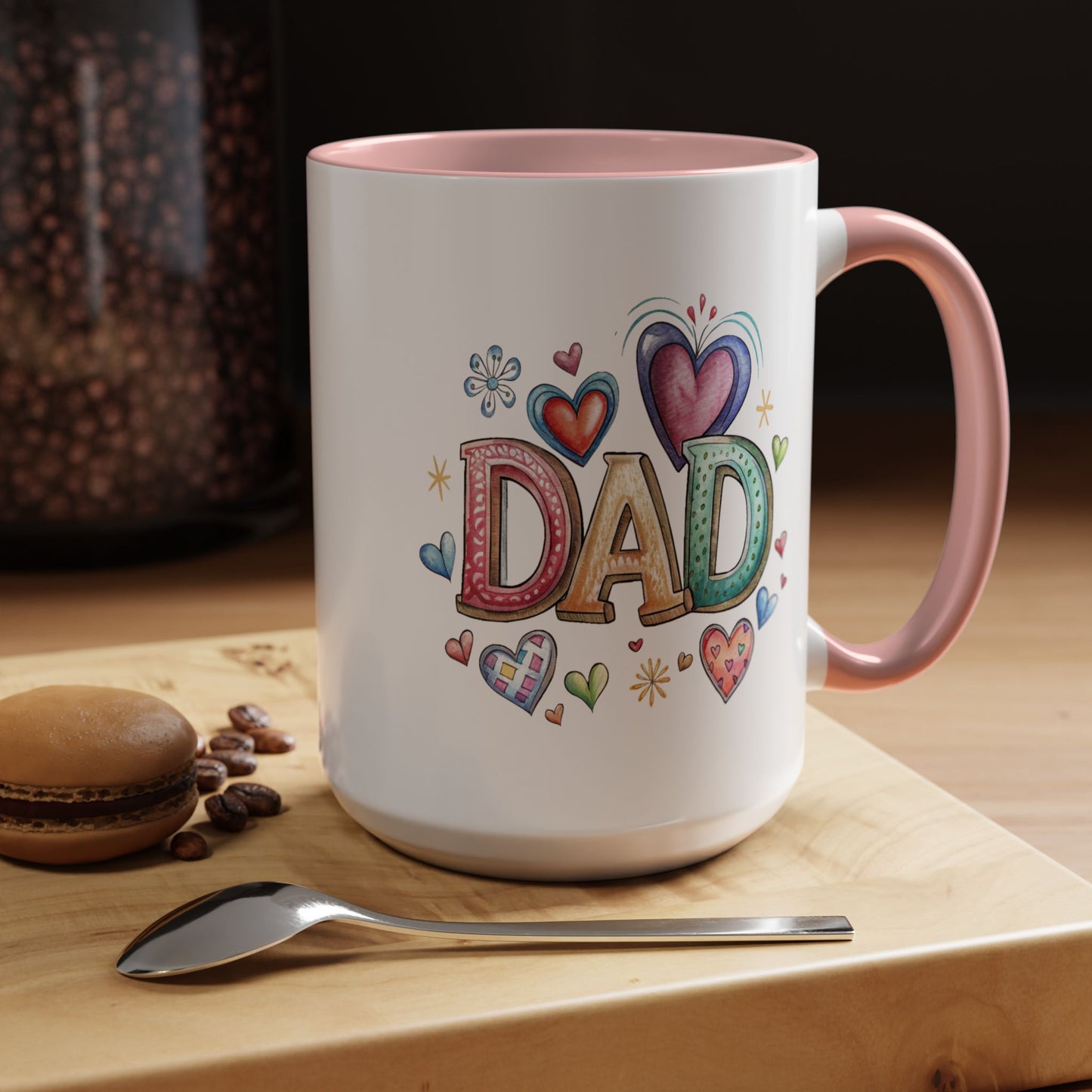 Father's Day Mug - Dad Hearts